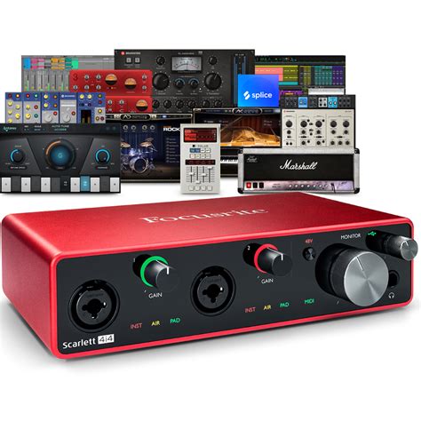 Focusrite Scarlett 4i4 G3 USB Audio Interface Free Plugin Bundle