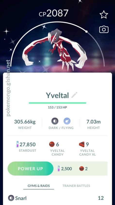 Shiny Yveltal - Pokemon Go