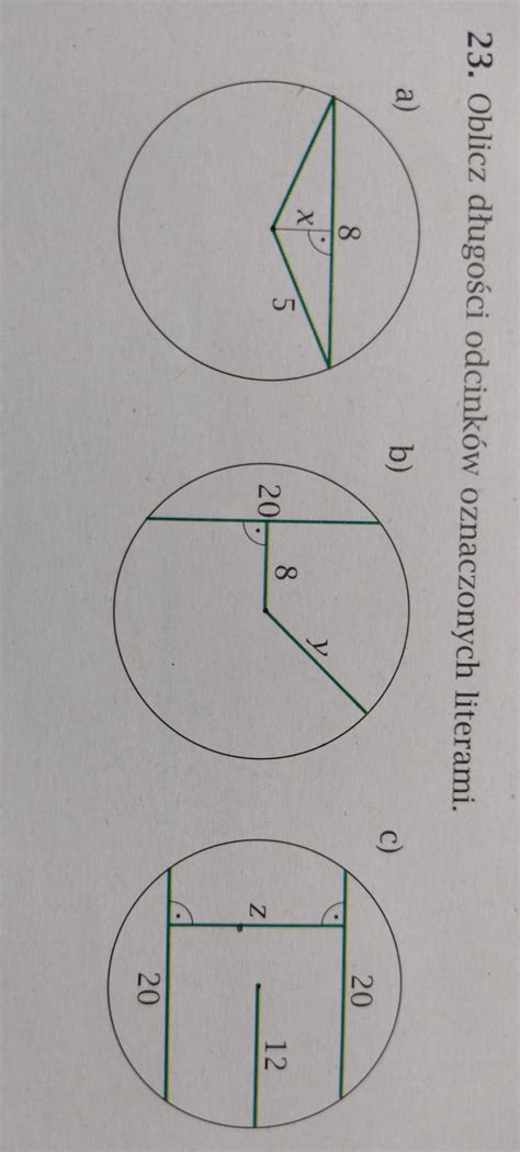 Oblicz D Ugo Ci Odcink W Oznaczonych Literami Brainly Pl