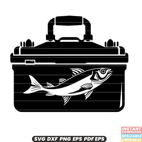 Tackle Box Svg Fishing Gear Illustration Tackle Box Clipart Fishing