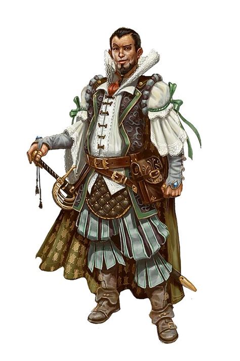 Male Human Fighter Swashbuckler Aristocrat Pathfinder 2E PFRPG DND D