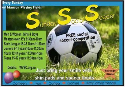 WVSC Sunday Social Soccer WODEN VALLEY SOCCER CLUB CLUB