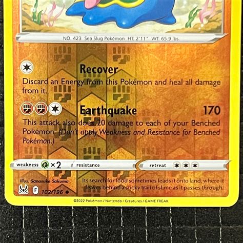 Gastrodon 102 196 Lost Origin Pokemon Reverse Holo Uncommon Card EBay