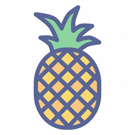 Pineapple Tropical Fruit Food Icon Download On Iconfinder