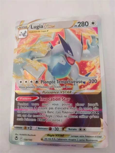 Carte Pok Mon Lugia Vstar Temp Te Argent E Neuf Fr Eur