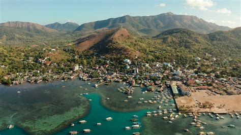 Coron Town Aerial View. Philippines, Palawan, Busuanga Stock Image ...