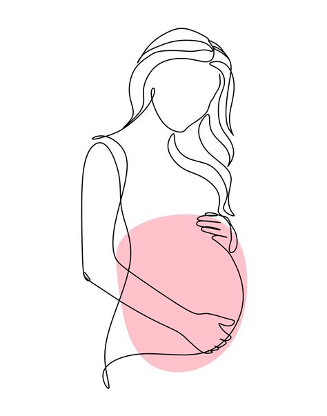 Baby Bump Art Pregnancy Line Art Pregnant Wall Art Print Pregnancy