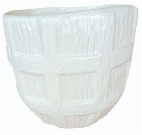 Carved White Ceramic Flower Pot For Outdoor Size X Inch At Rs