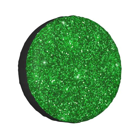 Adobk Green Glitter Spare Tire Wheel Cover For Car Truck Suv Camper