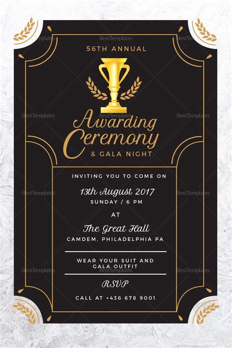 Award Ceremony Program Template Free