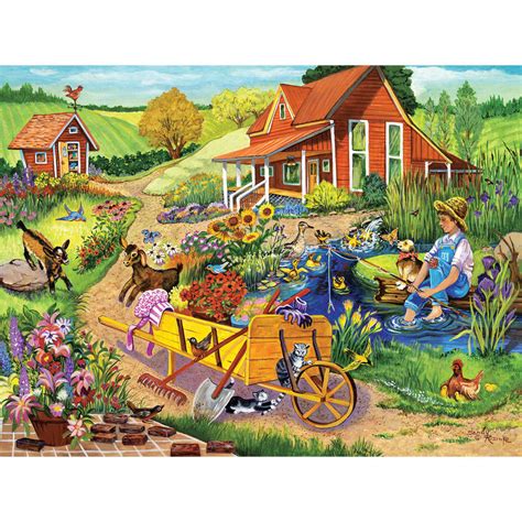 Blooming Fun On The Farm 1000 Piece Jigsaw Puzzle | Bits and Pieces