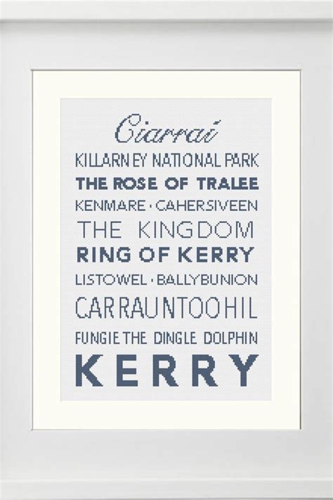 Kerry Cross Stitch Pattern PDF Irish Counties Cross Stitch Patterns