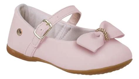 Sapatilha Infantil Meninas Jardim De Infância Laço Nude Parcelamento sem juros