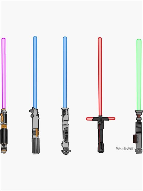 Lightsabers Sticker For Sale By StudioGihee Star Wars Art Drawings