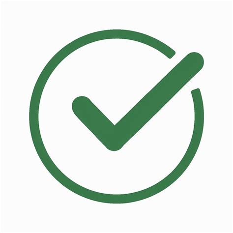 A Green Checkmark Inside A Circular Boundary Premium Ai Generated Vector