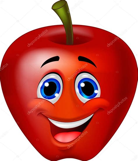 Red Apple Cartoon Character — Stock Vector © Tigatelu 19586211