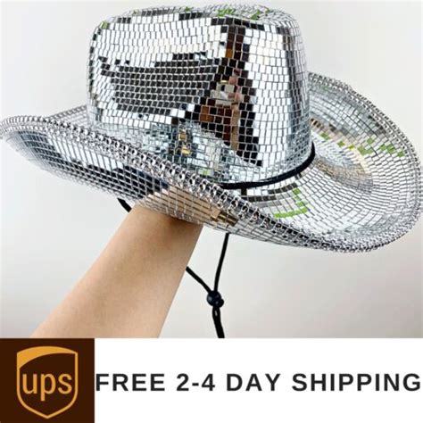 Disco Ball Cowboy Hat Beyonce Mirror Ball Hat For Concerts Music