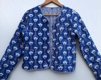 Patchwork Quilted Jackets Cotton Floral Bohemian Style Fall Winter