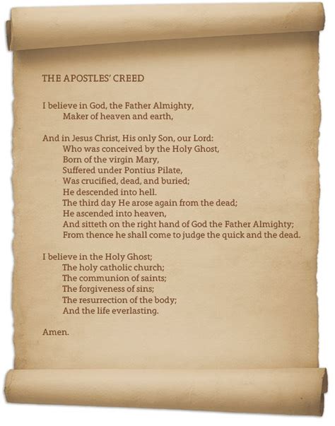 Words To The Apostles Creed Prayer