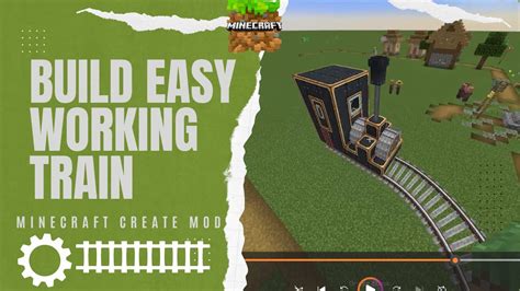 How To Build A Easy Working Train In Minecraft Using Create Mod Youtube