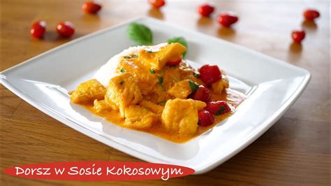 Dorsz W Sosie Kokosowym Po Tajsku Z Czerwonym Curry W Mleku Kokosowym