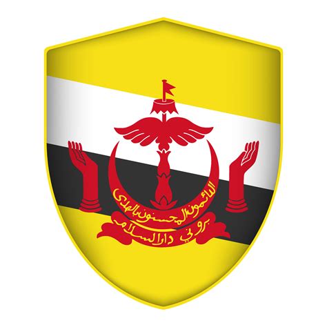 Brunei flag in shield shape. Vector illustration. 33329377 Vector Art