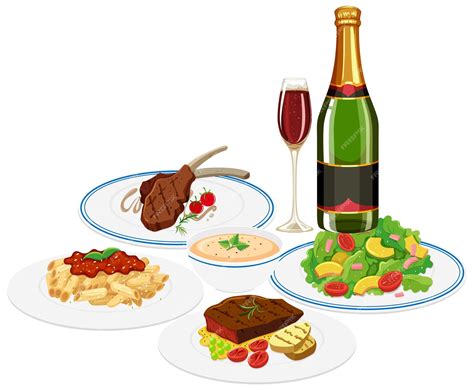 banquet table food clipart