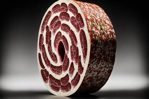 Premium AI Image Sliced Salami