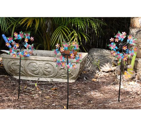 As Is Temp Tations Outdoor Centertaining Set Of 3 8 Wind Spinners