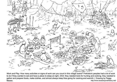 Coloring Page Village Img 3976 Prehistoria La Prehistoria Para