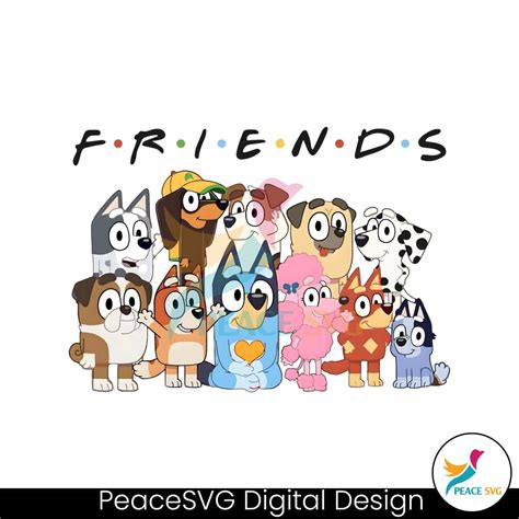 Bluey Friends Cartoon Characters PNG Clipart » PeaceSVG