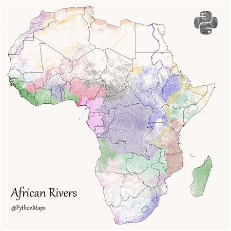 Mapa De Las Cuencas Hidrogr Ficas De Frica Mapas Milhaud