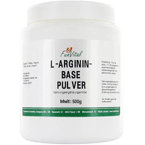 Funvital L Arginin Base Pulver Reines Pulver G