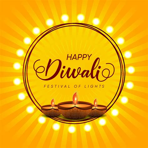 Happy Diwali Decorative Festival Wishing Card Vector Design 25398269