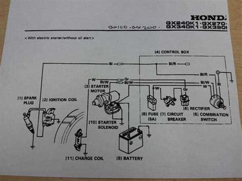 Wiring diagram for Honda GX630 ignition switch