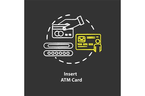 Insert Atm Card Chalk Concept Icon Outline Icons ~ Creative Market