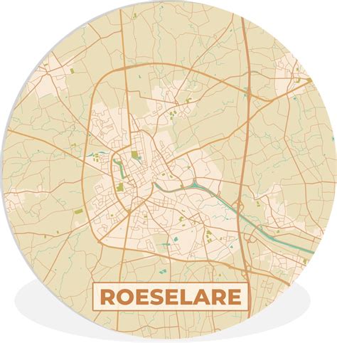 Wall Circle Wall Circle Indoor Map België City Map Roeselare