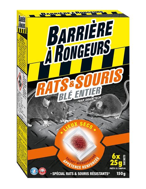 BARRIÈRE À RONGEURS Rats Souris Appât blé entier 150 g