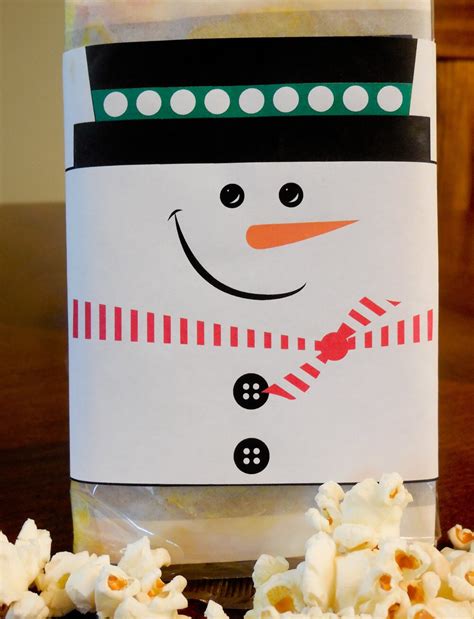 Christmas Popcorn Party Favors 2 Microwave Popcorn Wrappers - Etsy