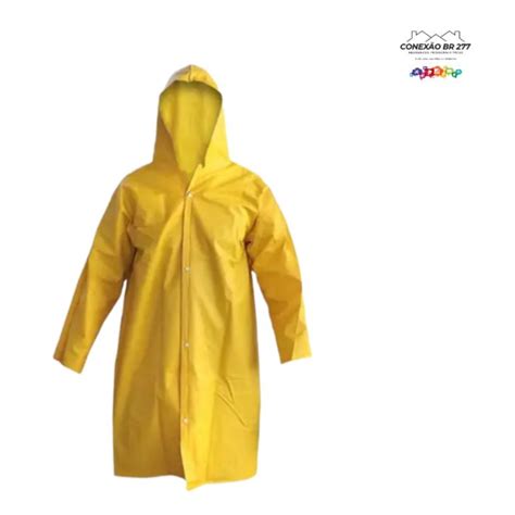 Capa De Chuva PVC Forrada Amarelo Plastcor Shopee Brasil