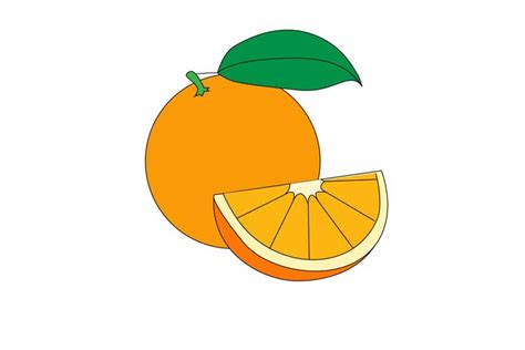 Orange Drawing Easy Slice Simple And Step By Step