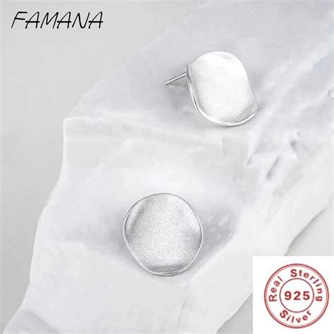 Famana S Brincos De Prata Esterlina Unhas J Ias Finas Anti Al