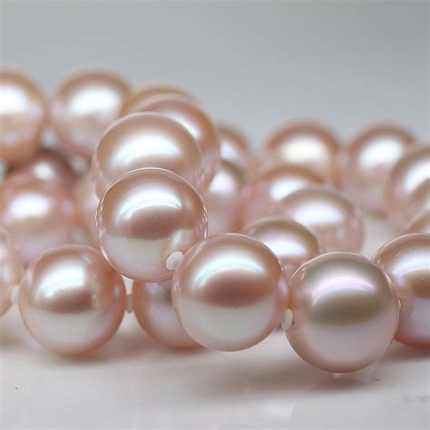 Pearl Necklaces Pink Freshwater Pearl Necklace 12 13mm