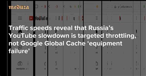 Traffic Speeds Reveal That Russias Youtube Slowdown Is Targeted