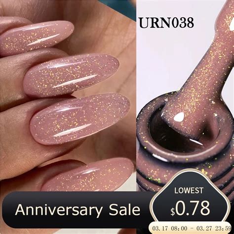 UR SUGAR 7 5ML Nude Glitter Nail Gel Polish Semi Permanent Soak Off UV