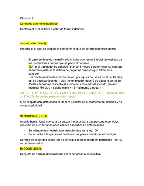 Nuevo Documento de Microsoft Word Clase n 1 Contratos a término