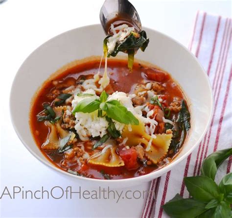 Healthy Lasagna Soup Stovetop A Pinch Of Healthy