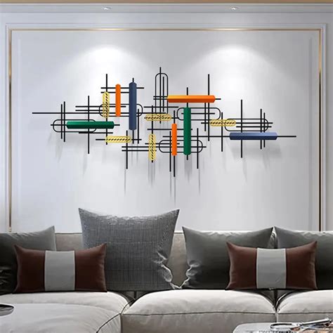 Multicolor Abstract Metal Wall Art | Wall design for home | Decoration ...