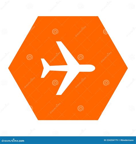 Airplane And Hexagon Stock Vector Illustration Of Hexagon 224204779