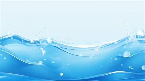 Premium Vector A Blue Wave Of Water With Bubbles In The Background